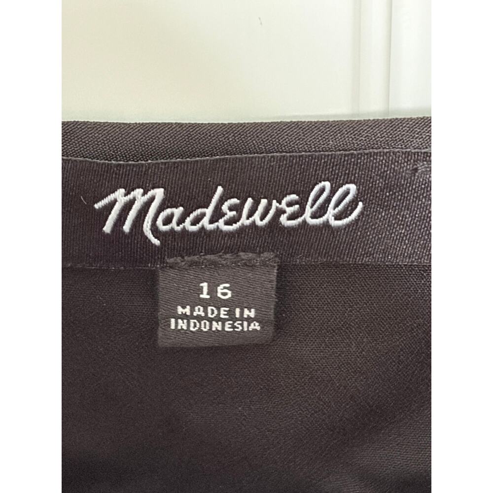 Madewell Black Layton Midi Strap Dress Sz 16 - Picture 5 of 12